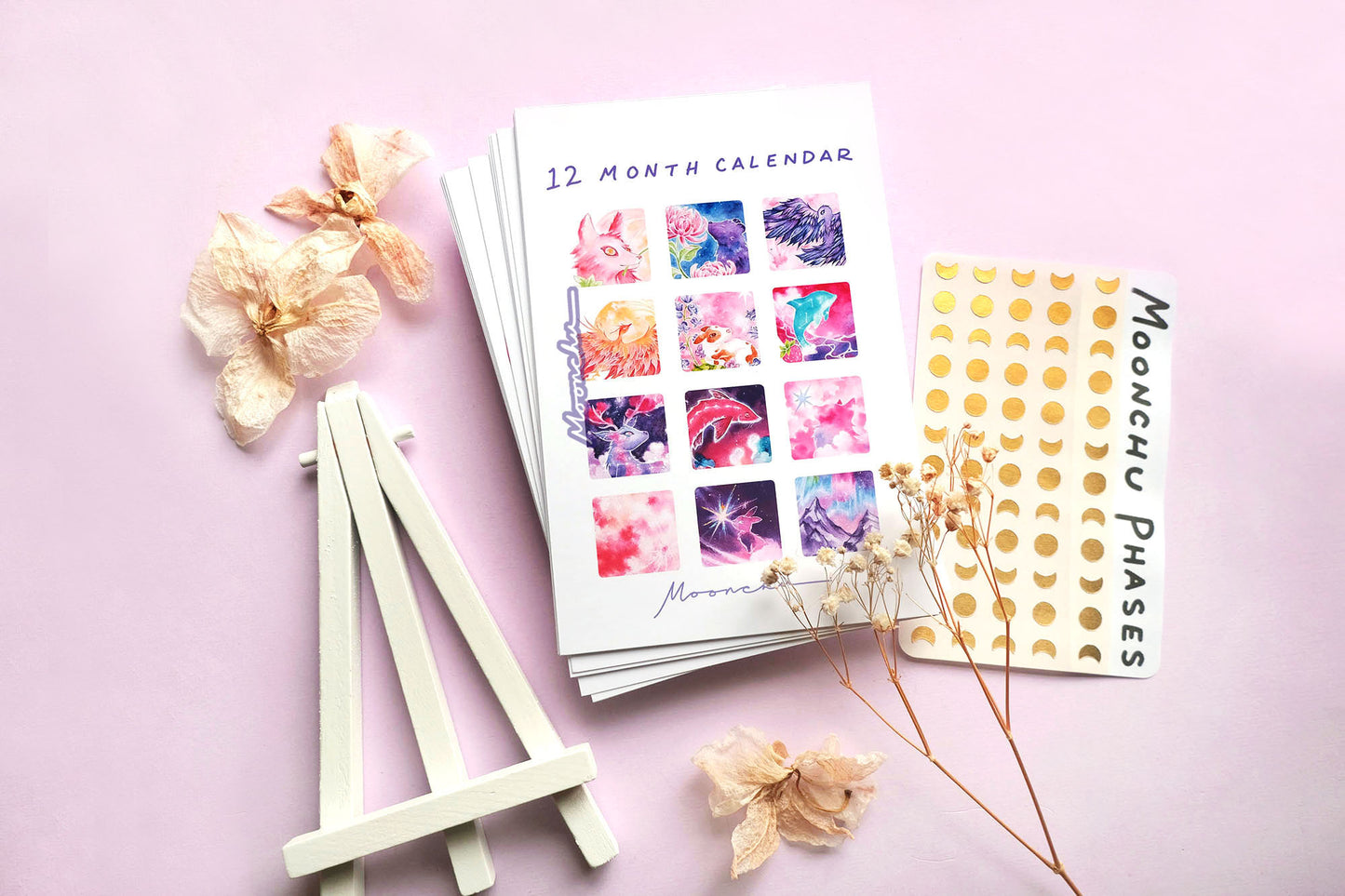 2025 blank calendar mystical moonchu moons, moon calendar, fillable calendar, empty calendar