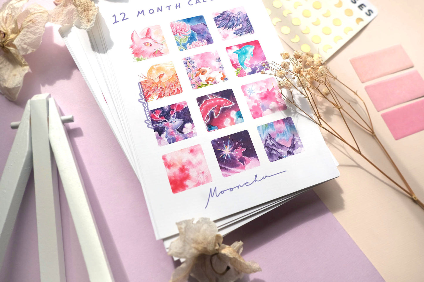 2025 blank calendar mystical moonchu moons, moon calendar, fillable calendar, empty calendar