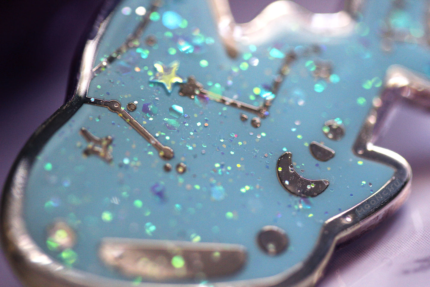 celestial whale shark enamel pin, constellation space whale pin