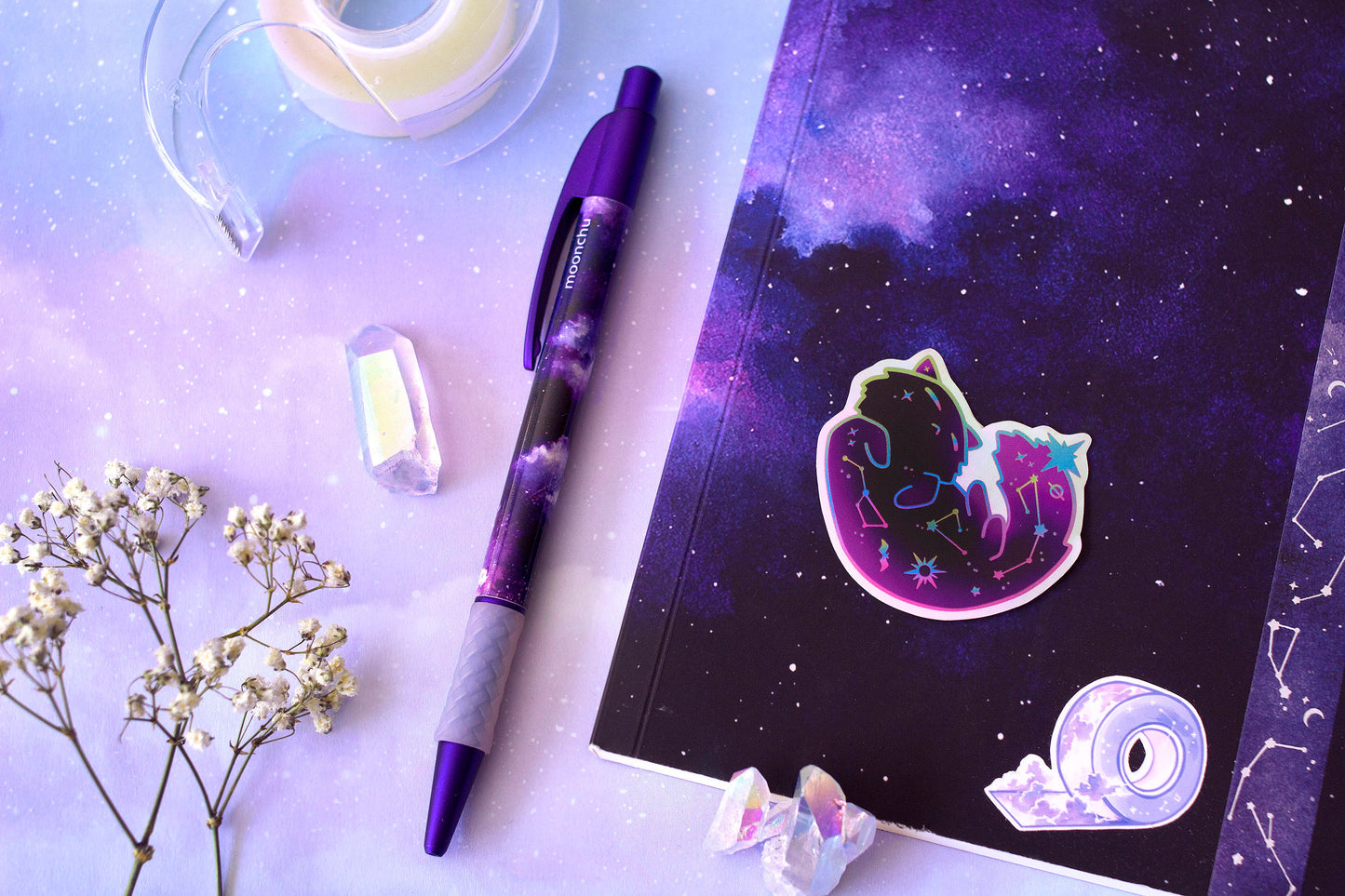 cosmic space pen, original art pen, galaxy pen