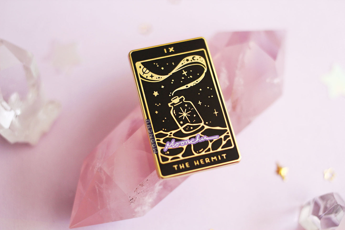 IX. hermit tarot enamel pin