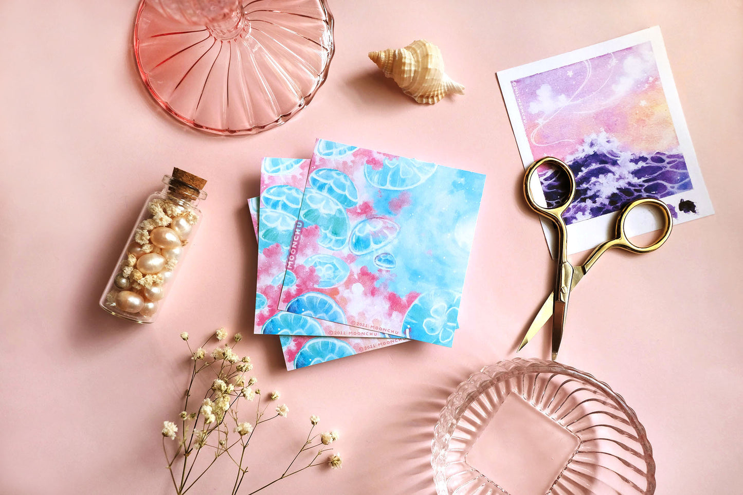 jelly bois memopad, jellyfish notepad, jellyfish stationery