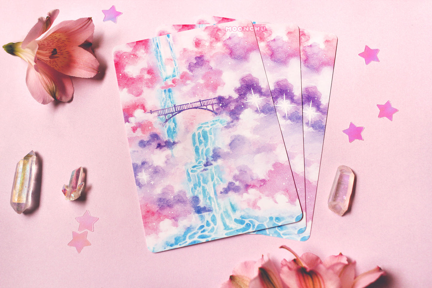 oregon, pastel clouds art, watercolour art print