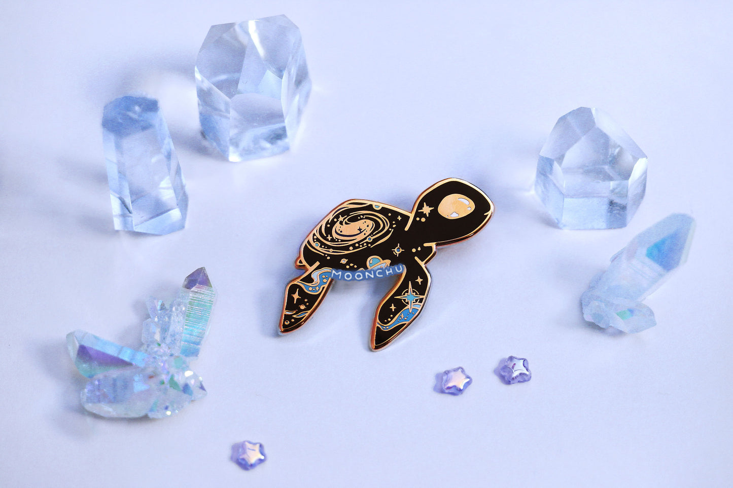 tidebringer turtle enamel pin, space turtle pin, galaxy animal pin
