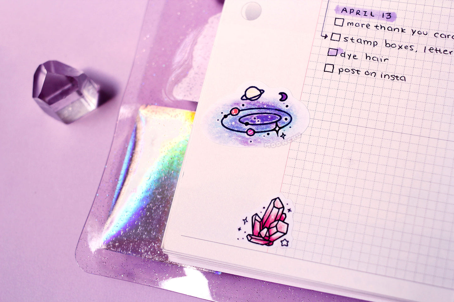 uchuujin friends alien sticker sheet, space friends sticker sheet, kiss cut