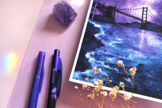 scintillate bridge art, mixed media art print