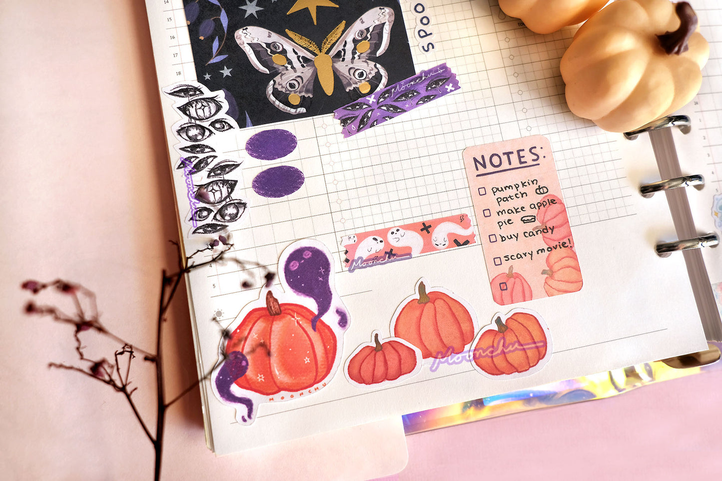 very spooky scary kiss cut sticker sheet