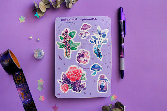 botanical ephemera collectibles sticker sheet