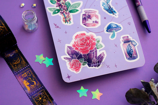 botanical ephemera collectibles sticker sheet