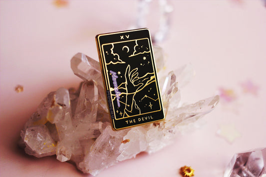XV. devil tarot enamel pin