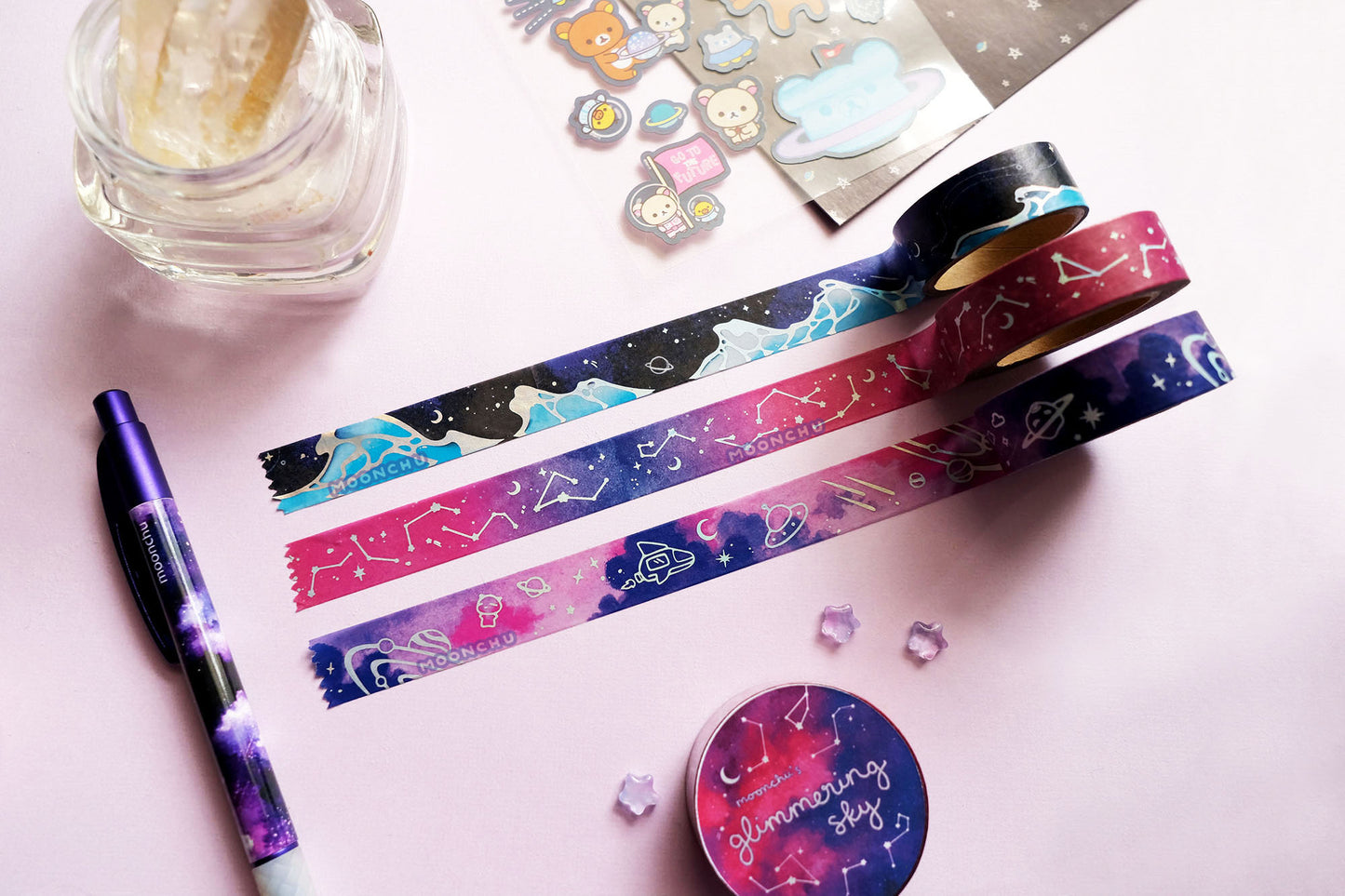 on a space journey foil washi tape