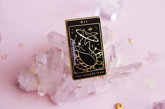 XII. hanged man tarot enamel pin