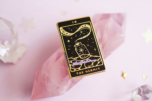 IX. hermit tarot enamel pin