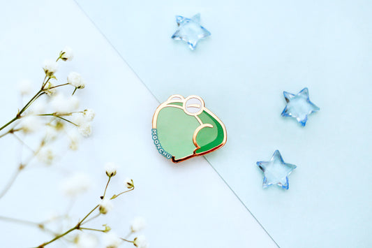 hot springs frog enamel pin, frog pin