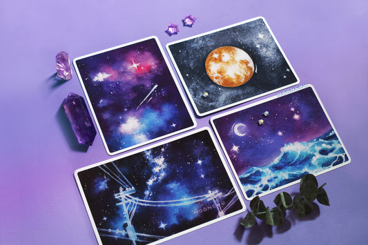dreaming of stars series, magical galaxy art prints
