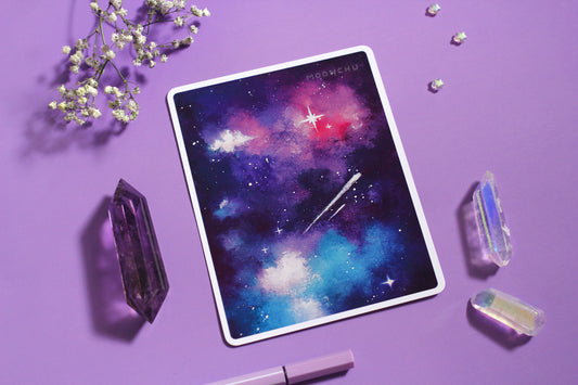 dreaming of stars series, magical galaxy art prints