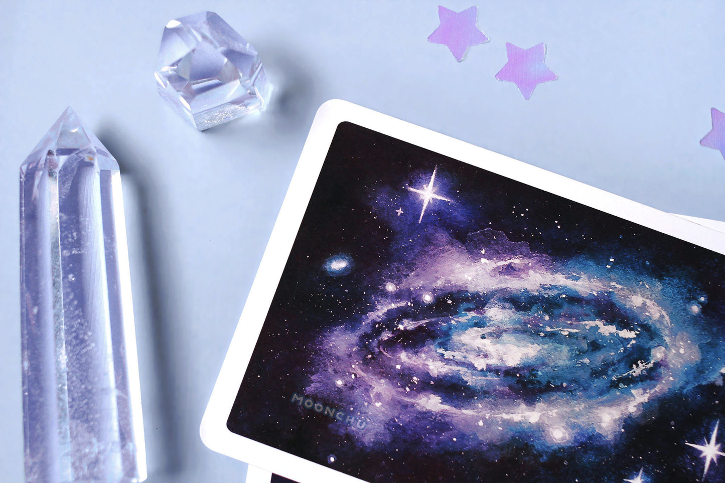 handheld galaxy watercolour art print