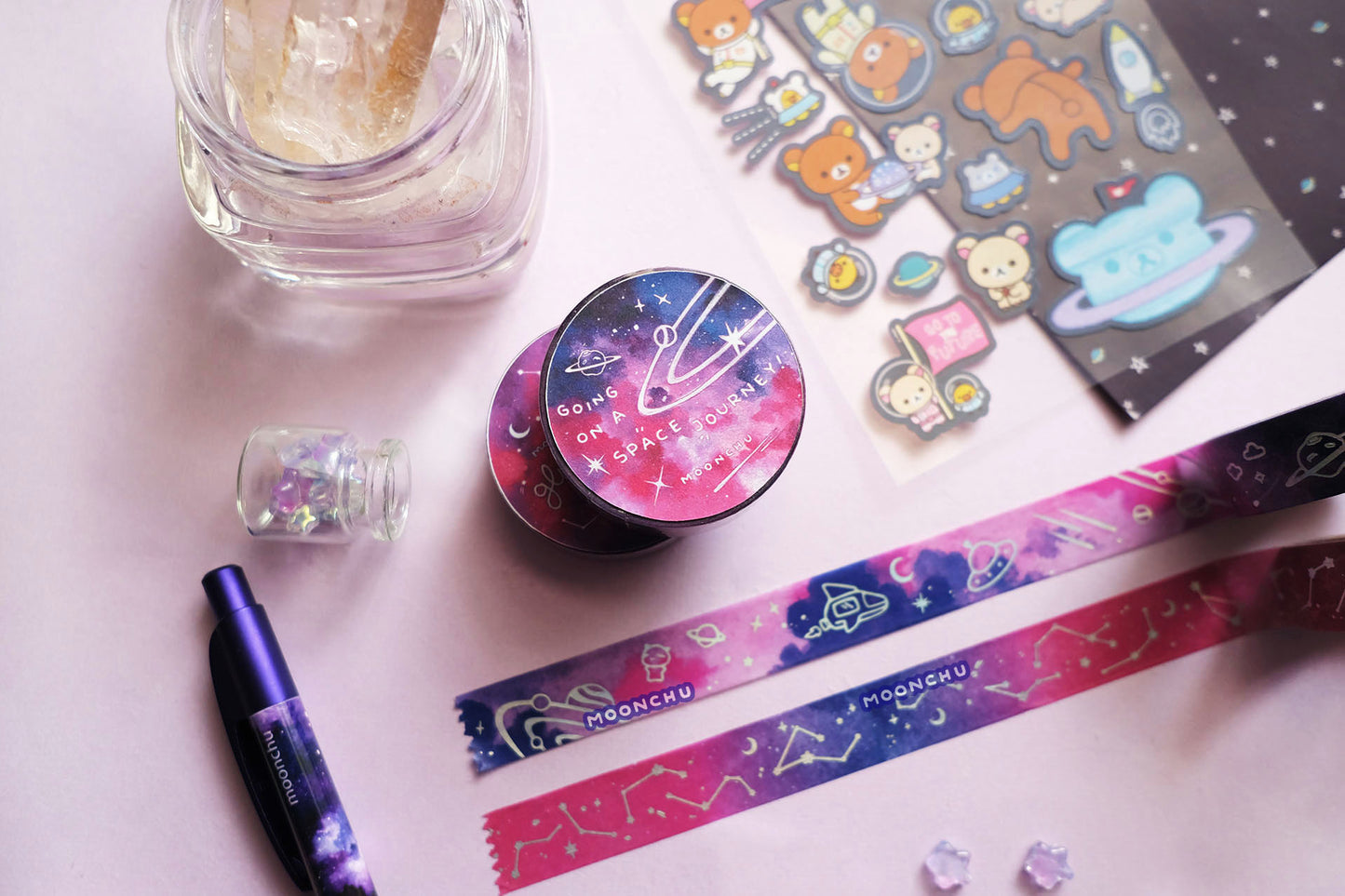 on a space journey foil washi tape