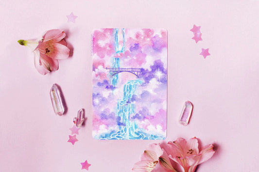 oregon, pastel clouds art, watercolour art print