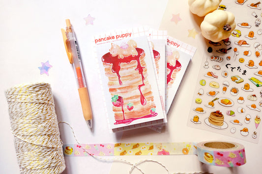 pancake puppy memopad, puppy stationery notepad