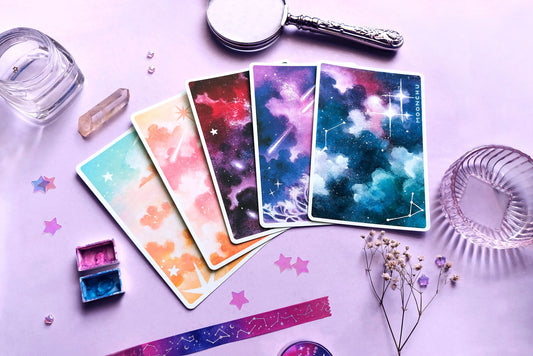 postcards from the aether, space art, mixed media art prints