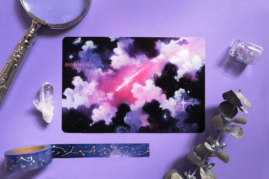 september shooting star art, watercolour art print