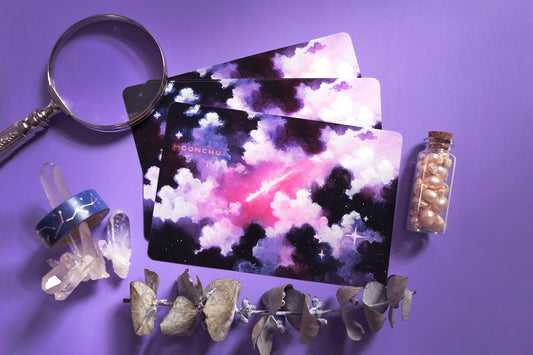 september shooting star art, watercolour art print