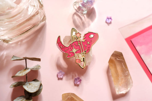 space vagabond sea otter enamel pin, space otter pin