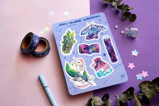 star-dusted collectibles sticker sheet