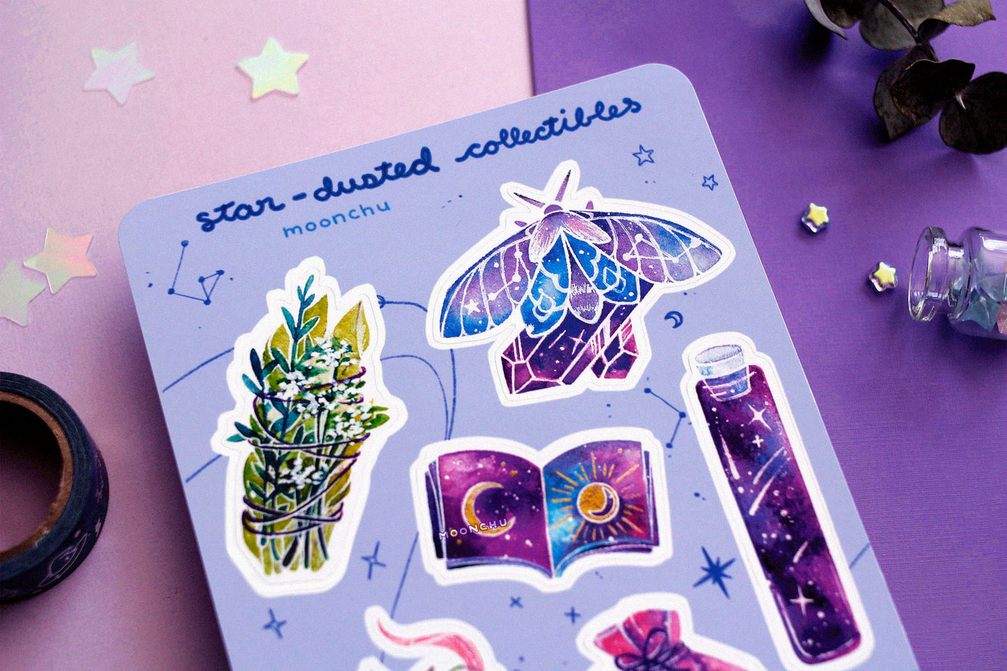 star-dusted collectibles sticker sheet