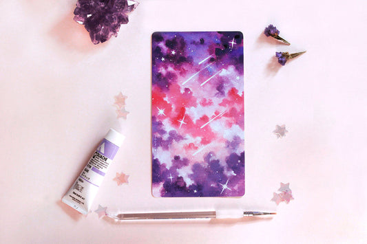 star shower shooting star art, cloud art, watercolour art print