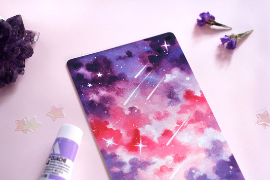 star shower shooting star art, cloud art, watercolour art print