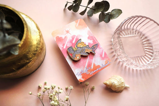 twilight hammerhead enamel pin, hammerhead pin
